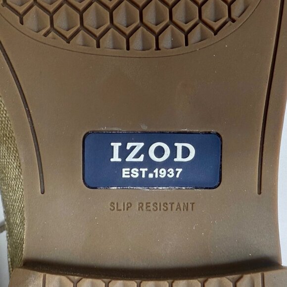 Izod Mens Image Natural Tan Beige LInen Oxford Shoes 13M Memory Foam Fabric - Picture 12 of 12